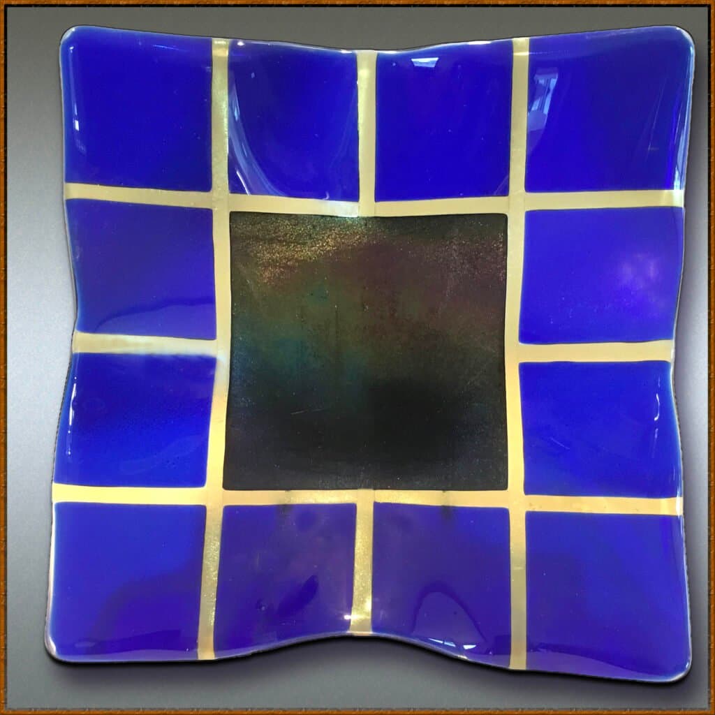 Square Blue Dish